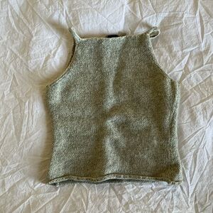Gray Sleeveless Wool Top - Size Petite Medium